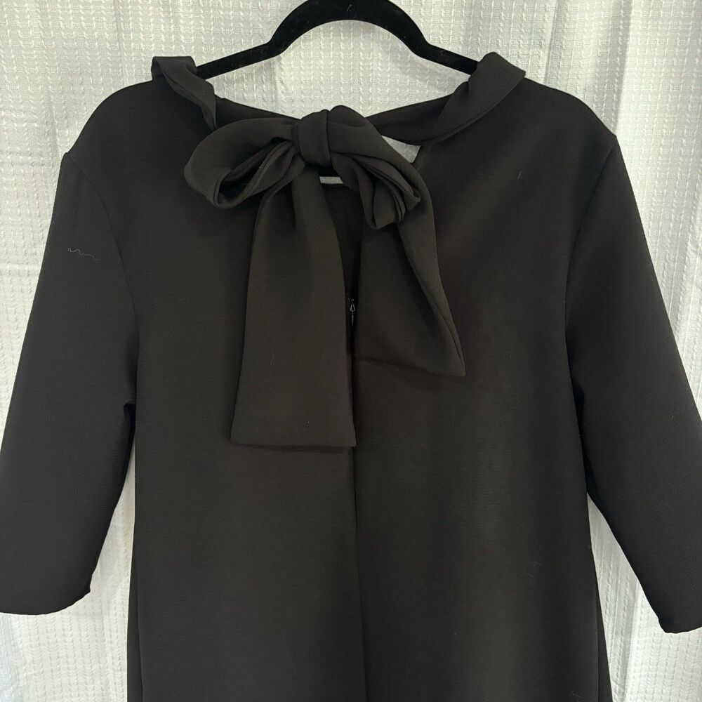 Pomander Place Dress Size Small Black Tuckernuck Ruffle Collar Bow Mini Cocktail - Picture 4 of 10